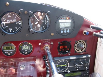 Horizon digital tach, EI digital engine instruments, solid state inst light dimmer (blue knob for George), and EI UBG-16 engine monitor