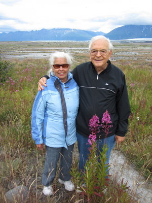 Louise and Garnet with some of the few fireweeds left